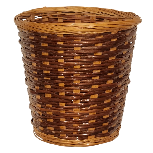 Small Woven Basket Plant Container Flower Pot - Picture 1 of 6